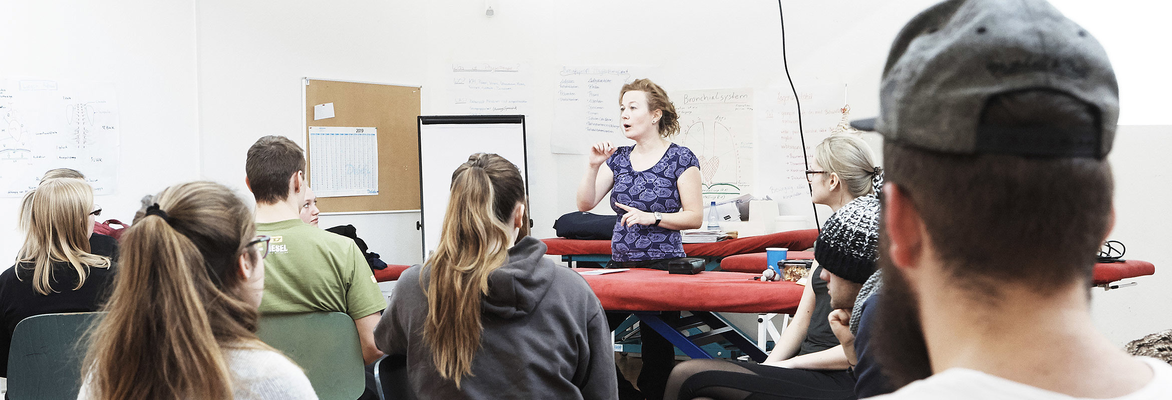 Ausbildung im Westpfalz-Klinikum: Unterricht in der Physiotherapieschule Kaiserslautern