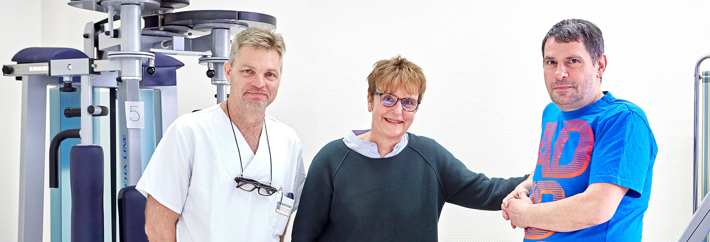 Waldmar Nickel, Susanne Schreiber und Andreas Kosma von der Physiotherapie in Kaiserslautern